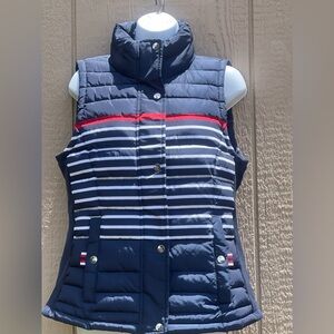 WOMENS Tommy Hilfiger navy blue puffer vest l size small